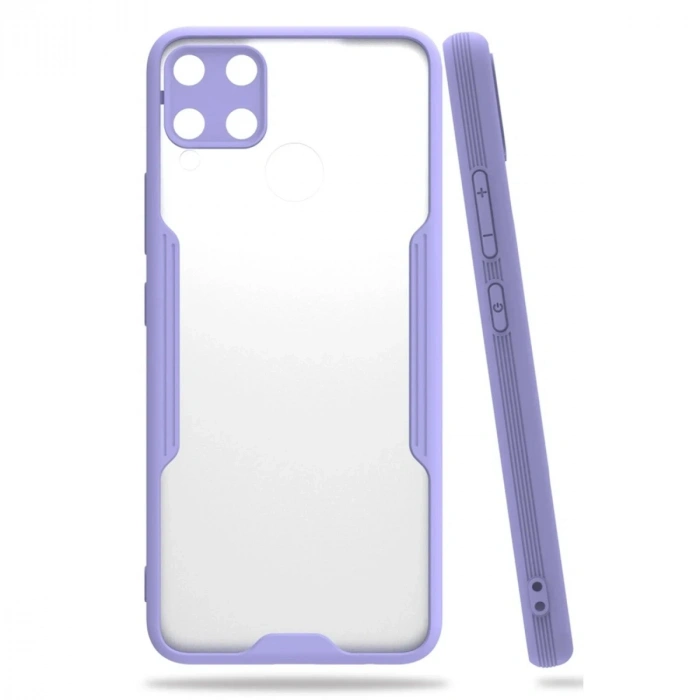 Durukar®  Realme C15 Kılıf Platin Silikon - Lila