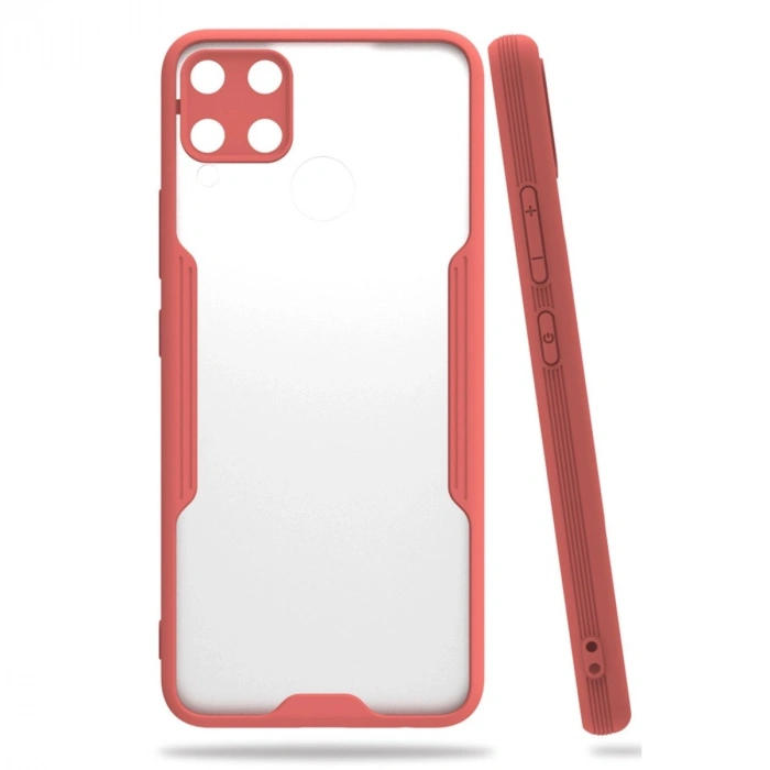 Durukar®  Realme C15 Kılıf Platin Silikon - Pembe