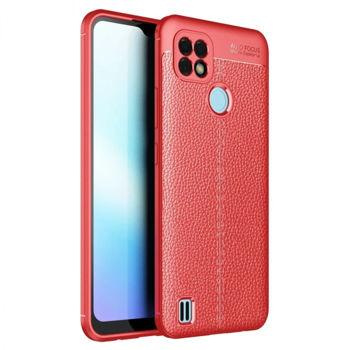 Durukar®  Realme C21 Kılıf Auto Focus Kapak - Kırmızı