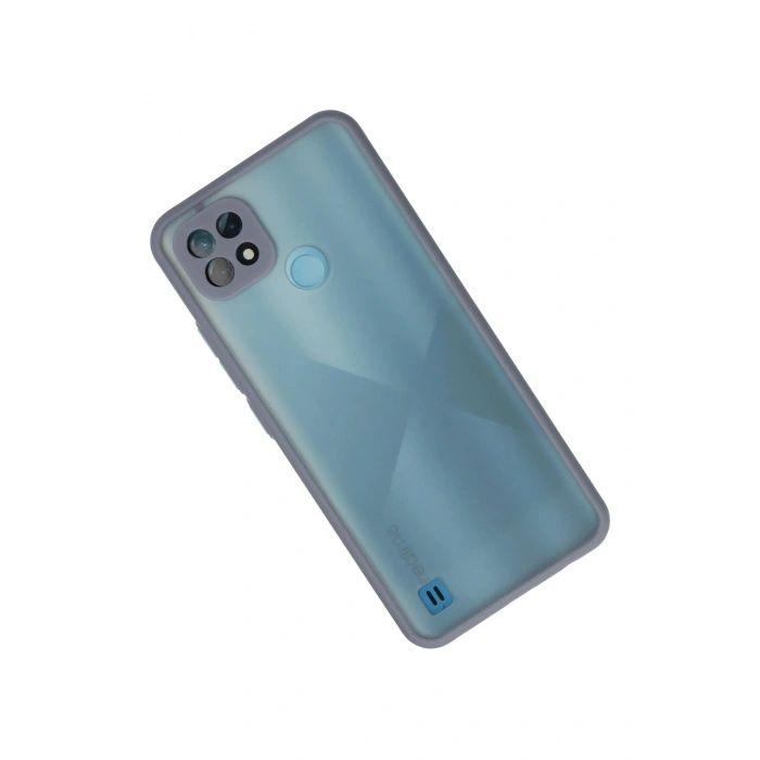 Durukar®  Realme C21 Kılıf Montreal Silikon Kapak - Gri
