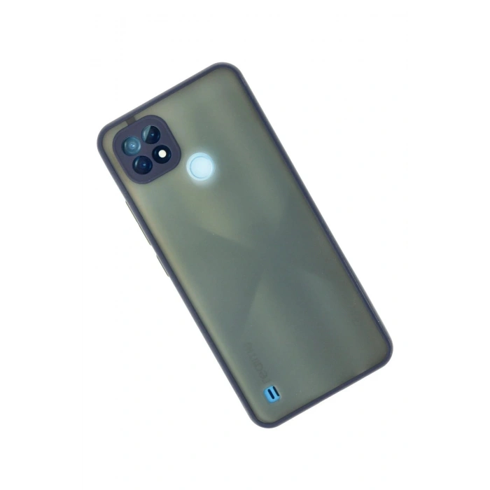 Durukar®  Realme C21 Kılıf Montreal Silikon Kapak - Lacivert
