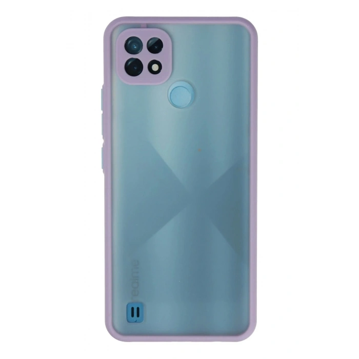 Durukar®  Realme C21 Kılıf Montreal Silikon Kapak - Mor