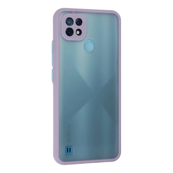 Durukar®  Realme C21 Kılıf Montreal Silikon Kapak - Mor