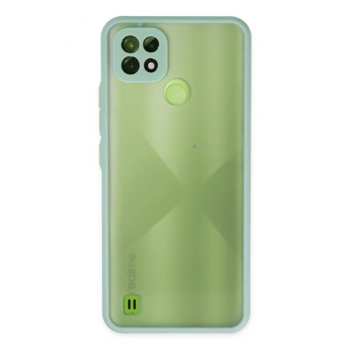 Durukar®  Realme C21 Kılıf Montreal Silikon Kapak - Turkuaz