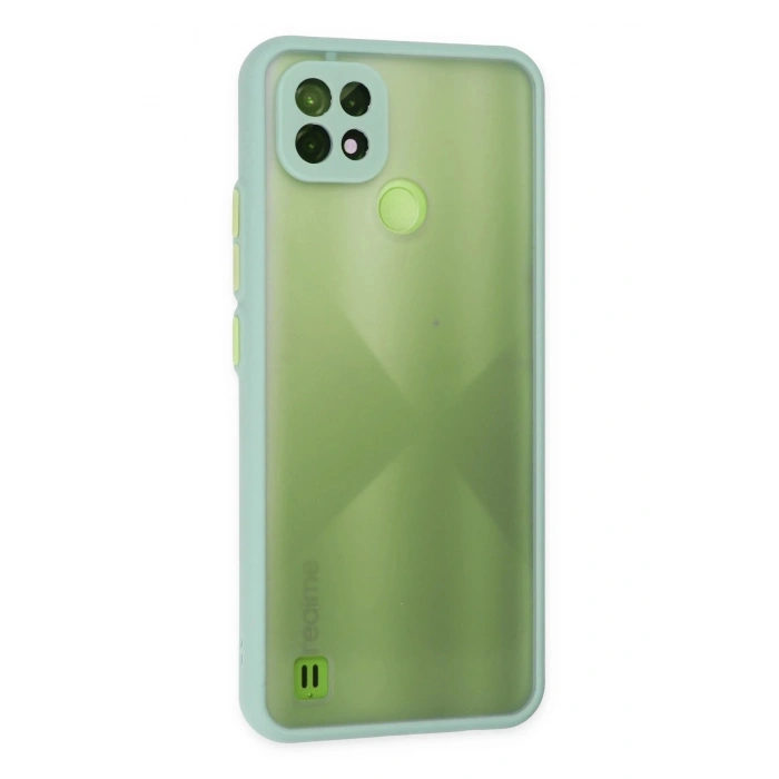 Durukar®  Realme C21 Kılıf Montreal Silikon Kapak - Turkuaz
