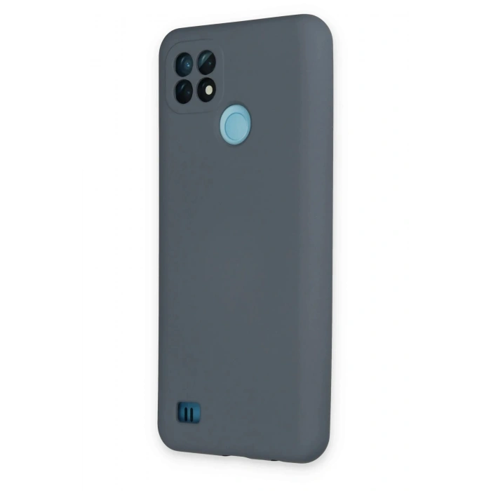 Durukar®  Realme C21 Kılıf Nano içi Kadife Silikon - Gri
