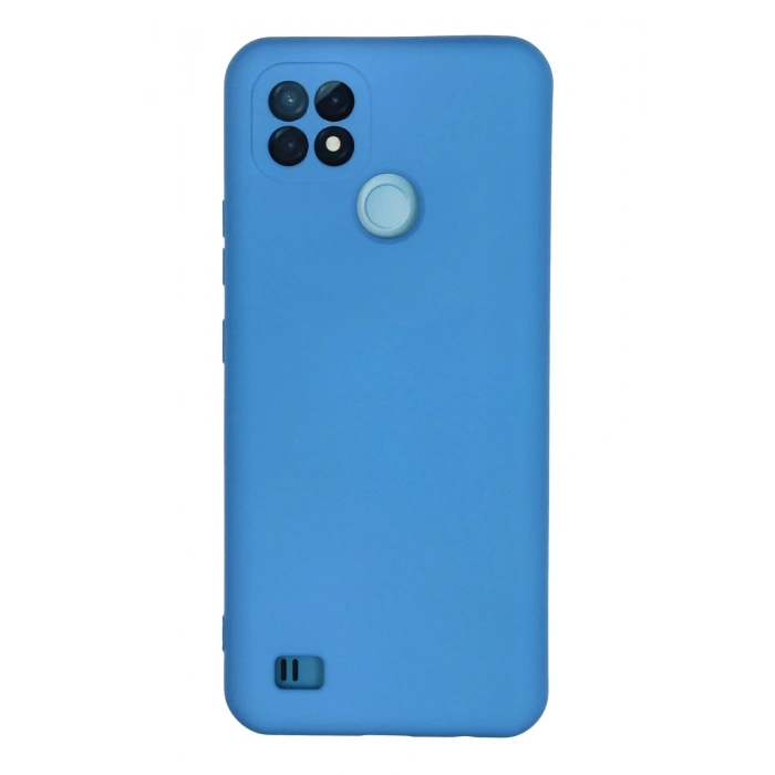 Durukar®  Realme C21 Kılıf Nano içi Kadife Silikon - Mavi