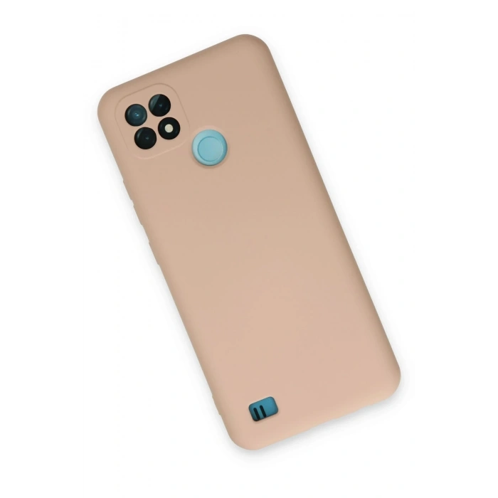 Durukar®  Realme C21 Kılıf Nano içi Kadife Silikon - Pudra