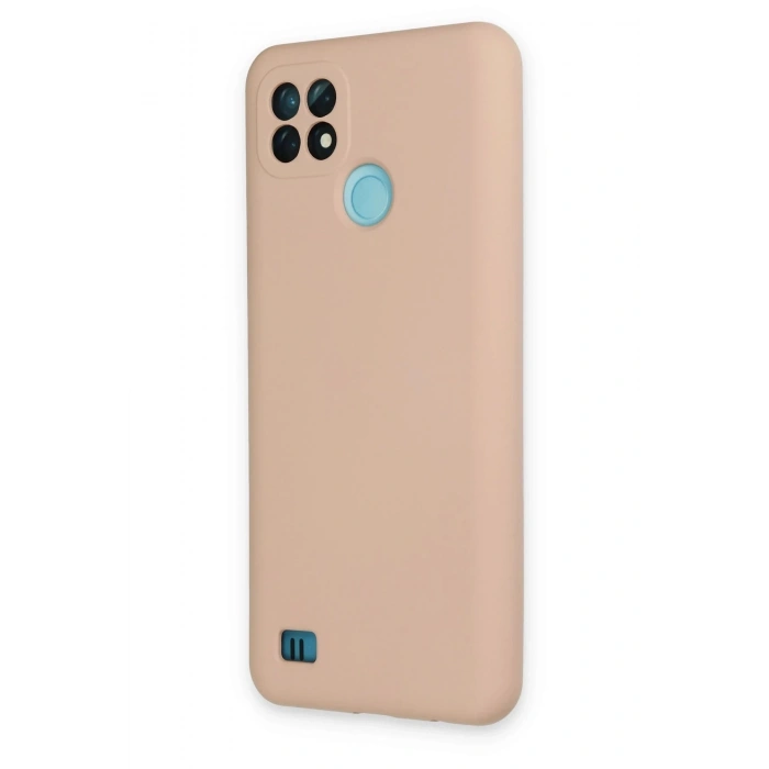 Durukar®  Realme C21 Kılıf Nano içi Kadife Silikon - Pudra