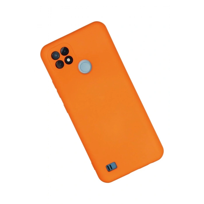Durukar®  Realme C21 Kılıf Nano içi Kadife Silikon - Turuncu