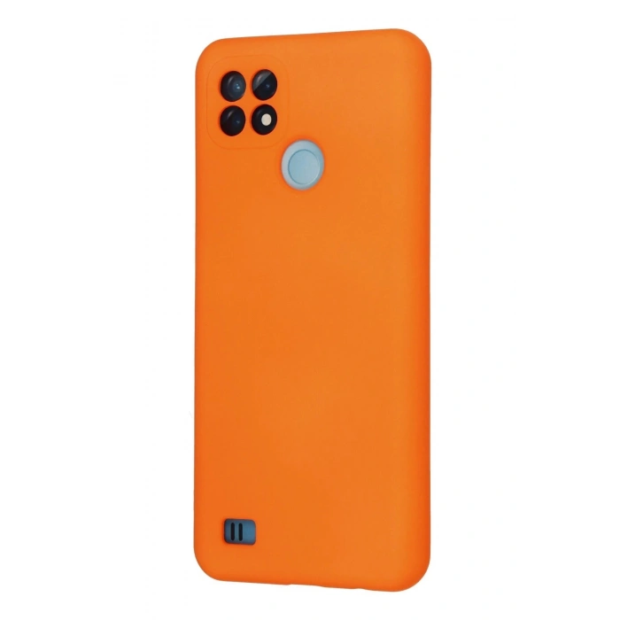 Durukar®  Realme C21 Kılıf Nano içi Kadife Silikon - Turuncu