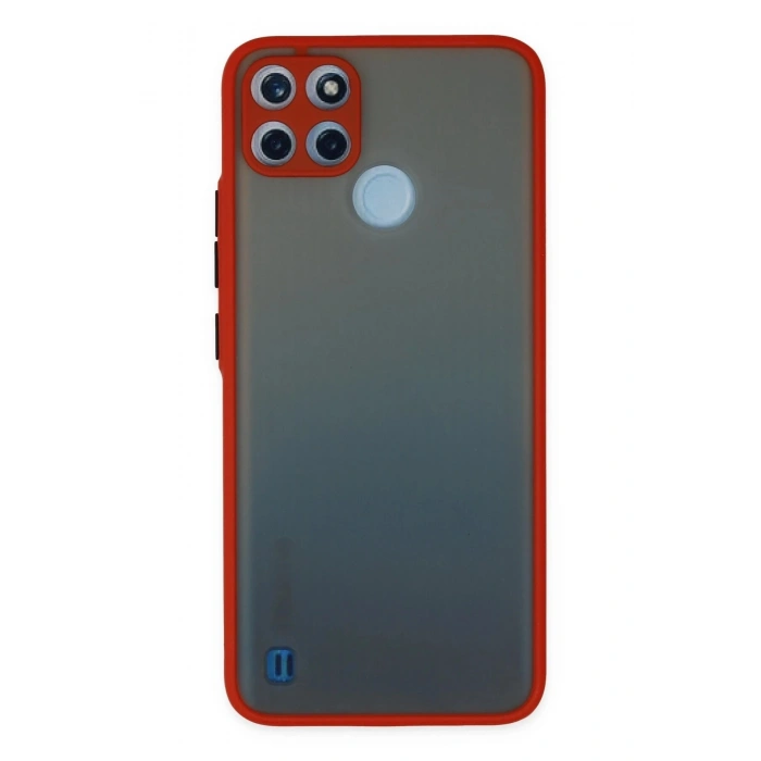 Durukar®  Realme C21Y Kılıf Montreal Silikon Kapak - Kırmızı