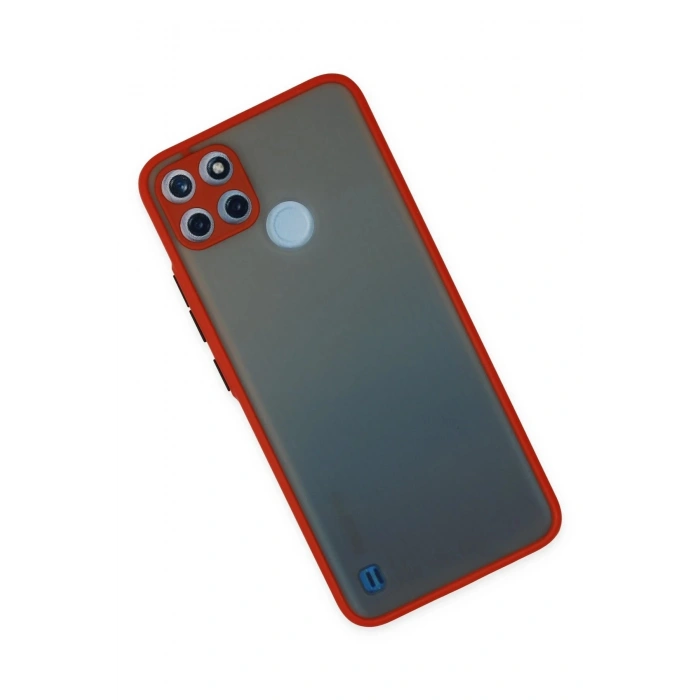 Durukar®  Realme C21Y Kılıf Montreal Silikon Kapak - Kırmızı