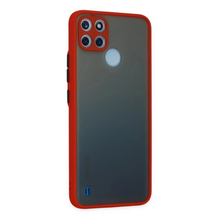 Durukar®  Realme C21Y Kılıf Montreal Silikon Kapak - Kırmızı