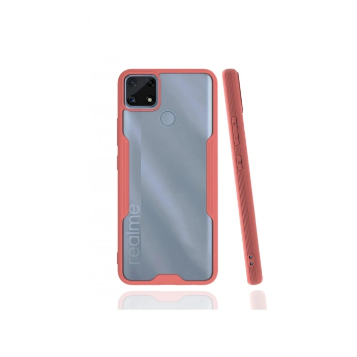 Durukar®  Realme C25 Kılıf Platin Silikon - Pembe