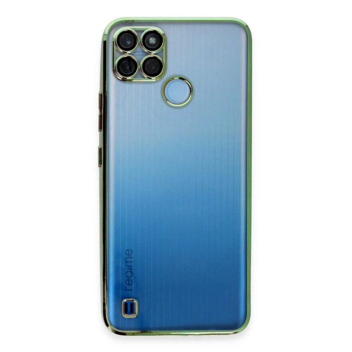 Durukar®  Realme C25Y Kılıf  Lensli Silikon - Yeşil
