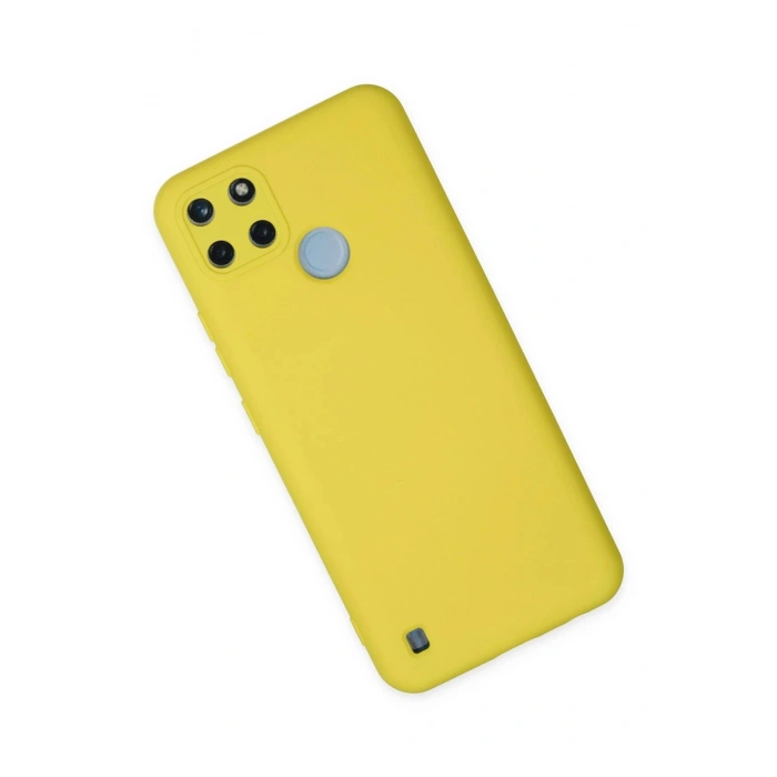 Durukar®  Realme C25Y Kılıf Nano içi Kadife Silikon - Sarı