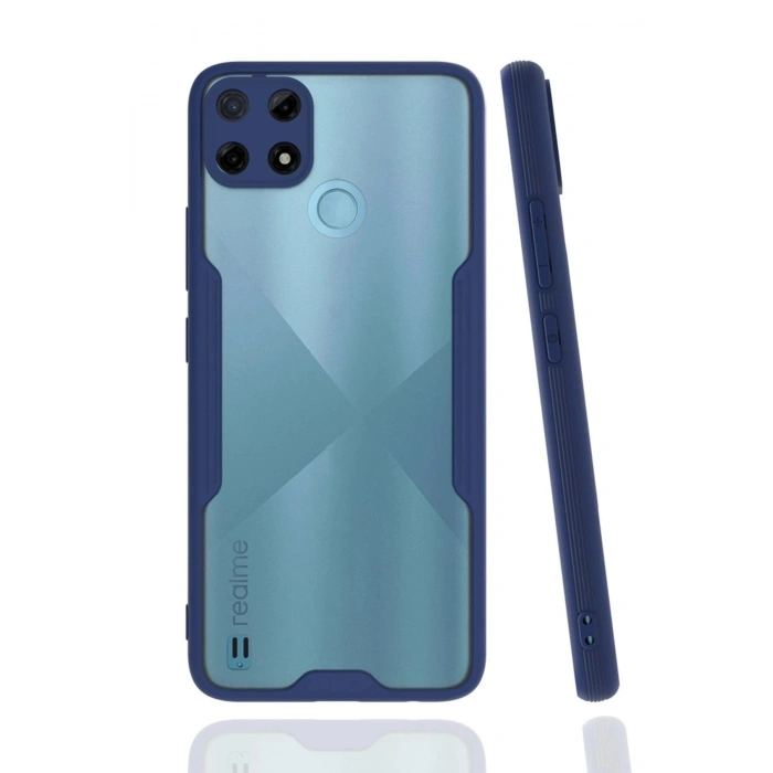 Durukar®  Realme C25Y Kılıf Platin Silikon - Lacivert