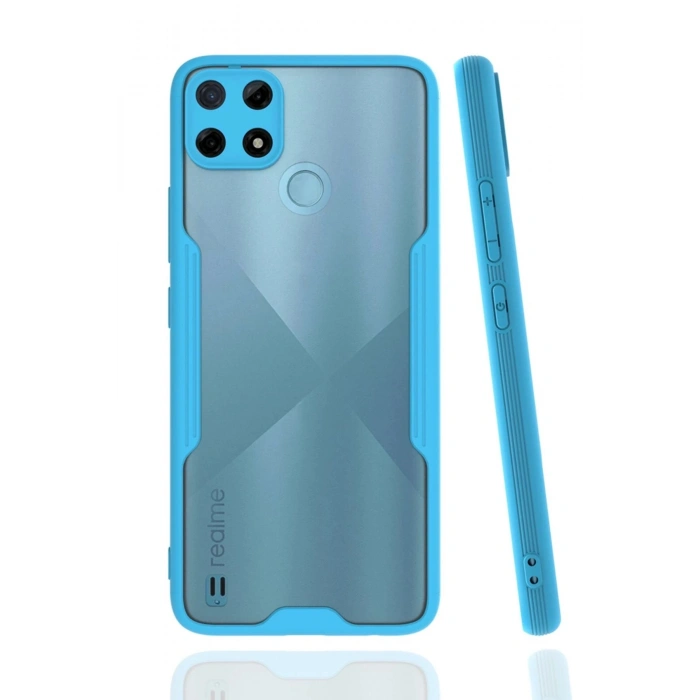 Durukar®  Realme C25Y Kılıf Platin Silikon - Mavi