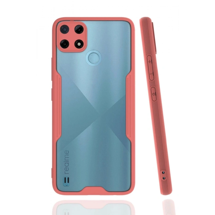 Durukar®  Realme C25Y Kılıf Platin Silikon - Pembe
