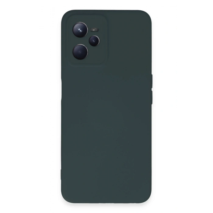 Durukar®  Realme C35 Kılıf Nano içi Kadife Silikon - Koyu Yeşil