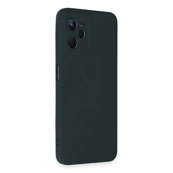 Durukar®  Realme C35 Kılıf Nano içi Kadife Silikon - Koyu Yeşil