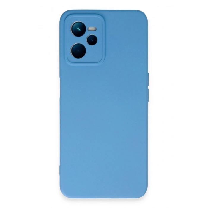 Durukar®  Realme C35 Kılıf Nano içi Kadife Silikon - Mavi
