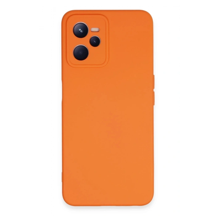 Durukar®  Realme C35 Kılıf Nano içi Kadife Silikon - Turuncu