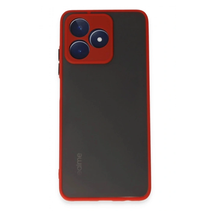Durukar®  Realme C53 Kılıf Montreal Silikon Kapak - Kırmızı