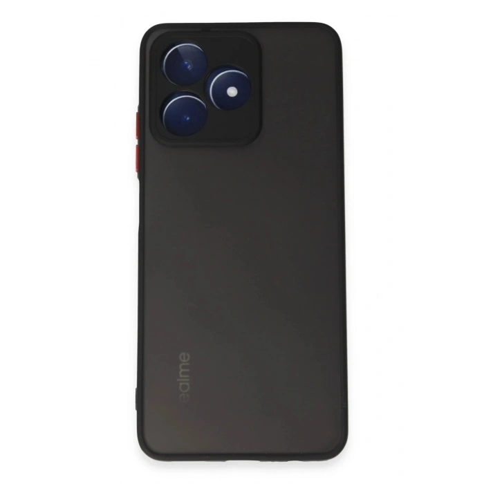Durukar®  Realme C53 Kılıf Montreal Silikon Kapak - Siyah