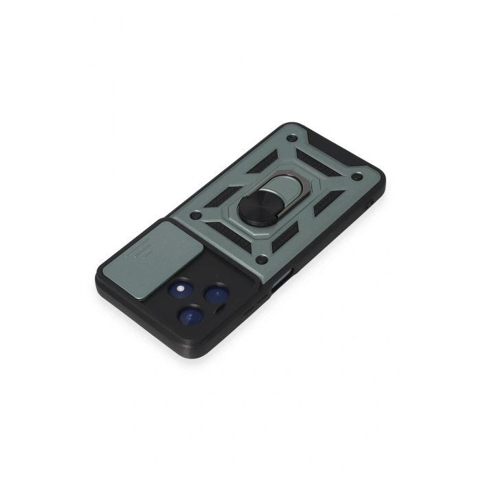 Durukar®  Realme C53 Kılıf Pars Lens Yüzüklü Silikon - Yeşil