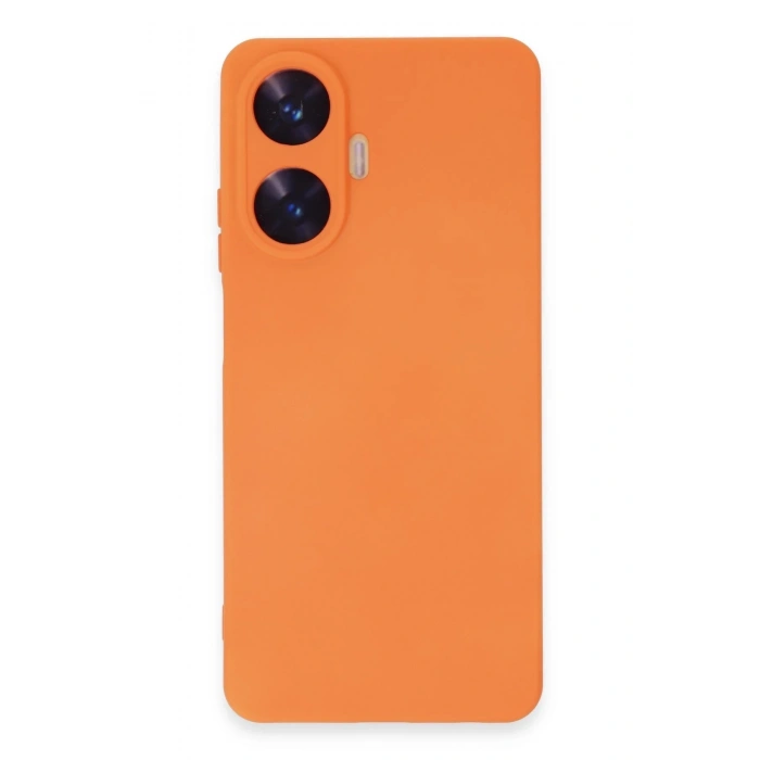 Durukar®  Realme C55 Kılıf Nano içi Kadife Silikon - Turuncu