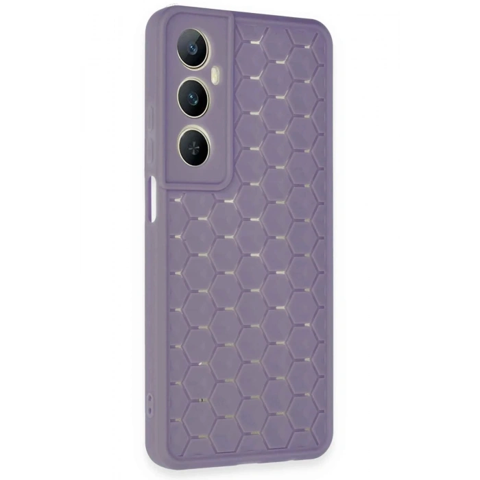 Durukar®  Realme C65 Kılıf Petek Silikon Kapak - Lila