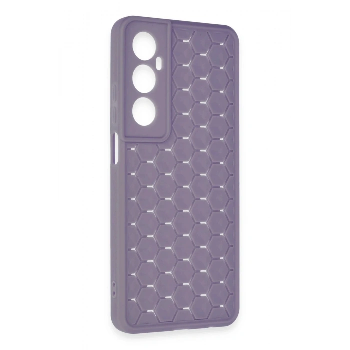 Durukar®  Realme C65 Kılıf Petek Silikon Kapak - Lila