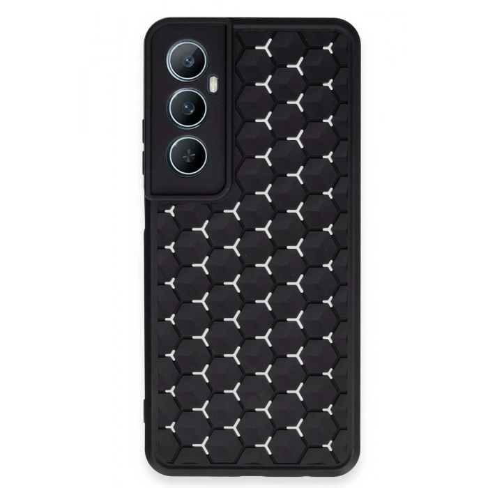 Durukar®  Realme C65 Kılıf Petek Silikon Kapak - Siyah