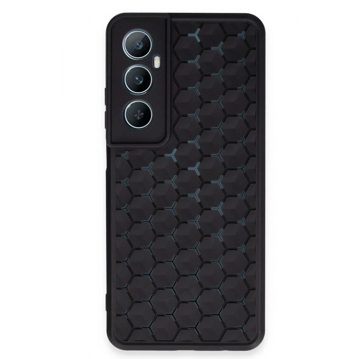 Durukar®  Realme C65 Kılıf Petek Silikon Kapak - Siyah