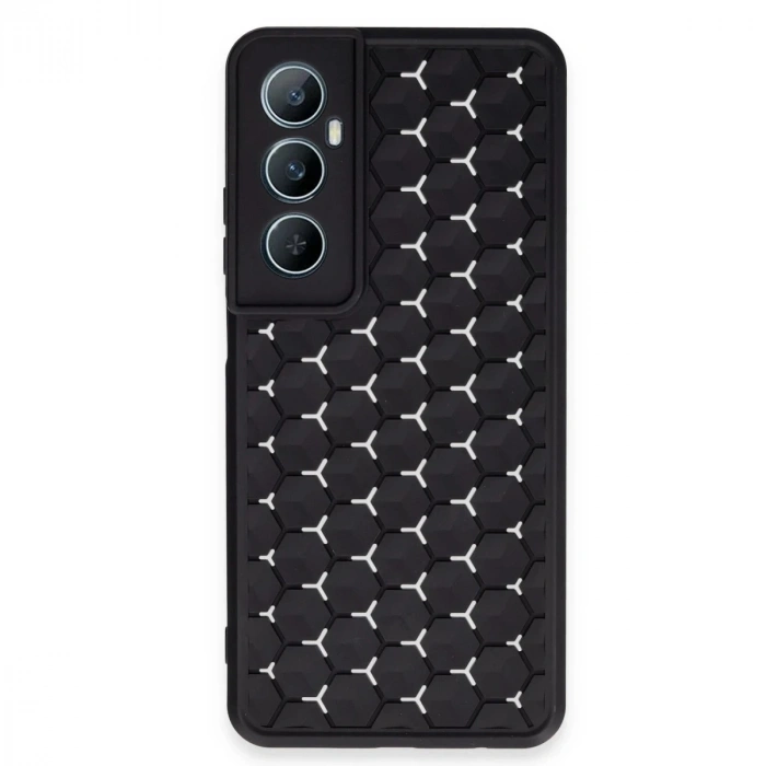Durukar®  Realme C65 Kılıf Petek Silikon Kapak - Siyah