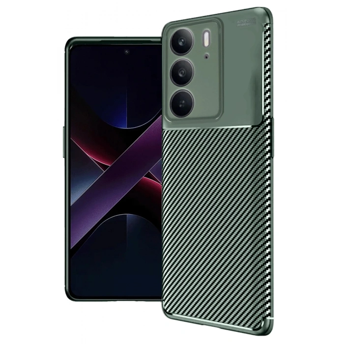 Durukar®  Realme C75 4G Auto Focus Karbon Kapak - Koyu Yeşil
