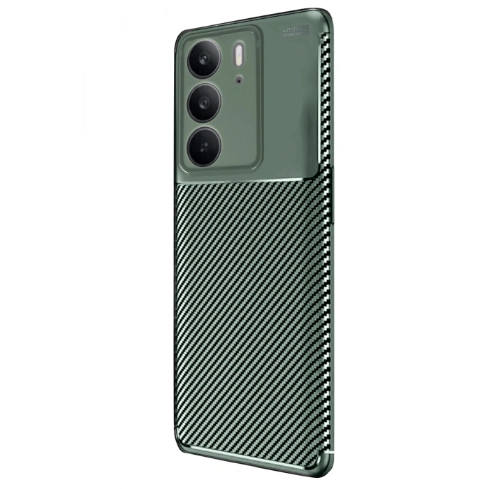 Durukar®  Realme C75 4G Auto Focus Karbon Kapak - Koyu Yeşil