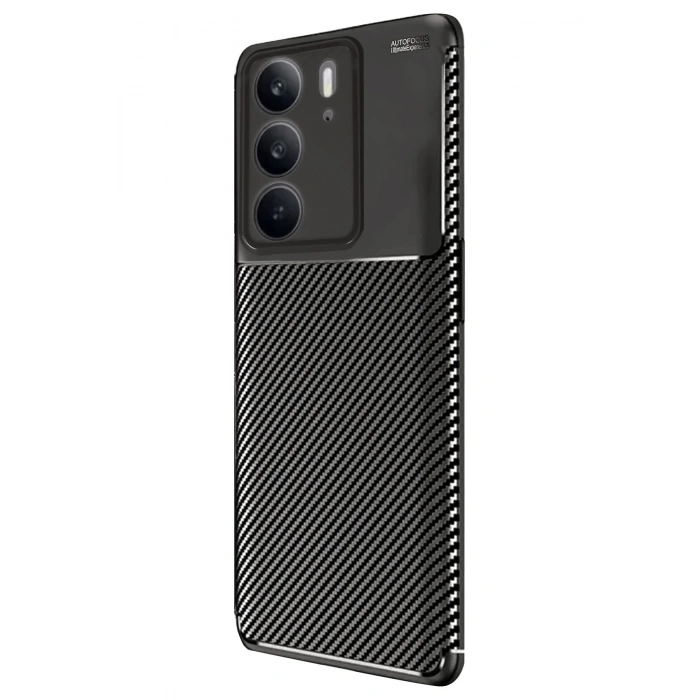Durukar®  Realme C75 4G Auto Focus Karbon Kapak - Siyah