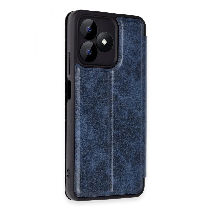 Durukar®  Realme Note 50 4G Kılıf Flip Cover - Lacivert
