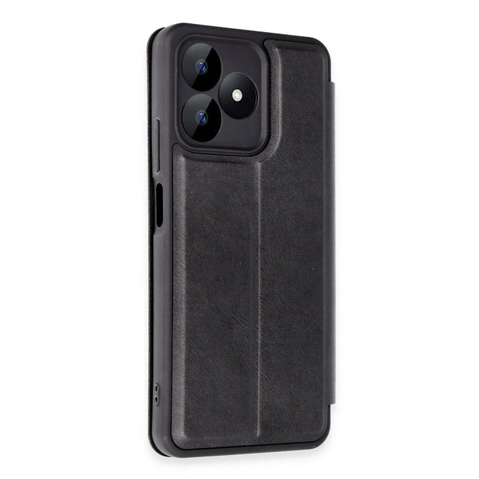 Durukar®  Realme Note 50 4G Kılıf Flip Cover - Siyah