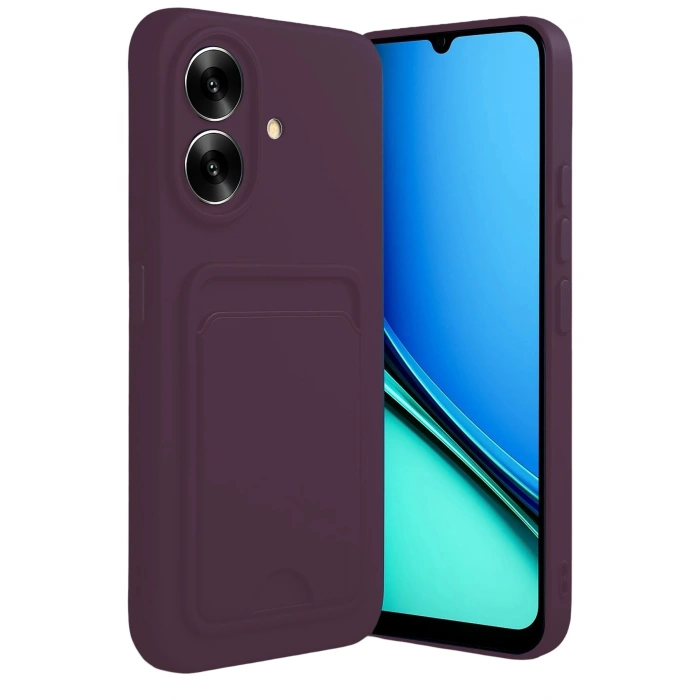 Durukar®  Realme Note 60 Kelvin Kartvizitli Silikon - Derin Mor