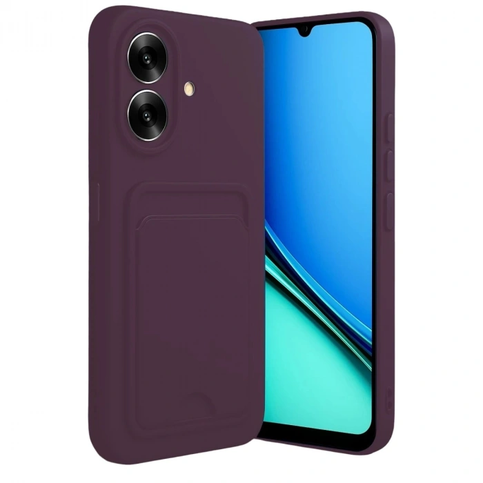 Durukar®  Realme Note 60 Kelvin Kartvizitli Silikon - Derin Mor