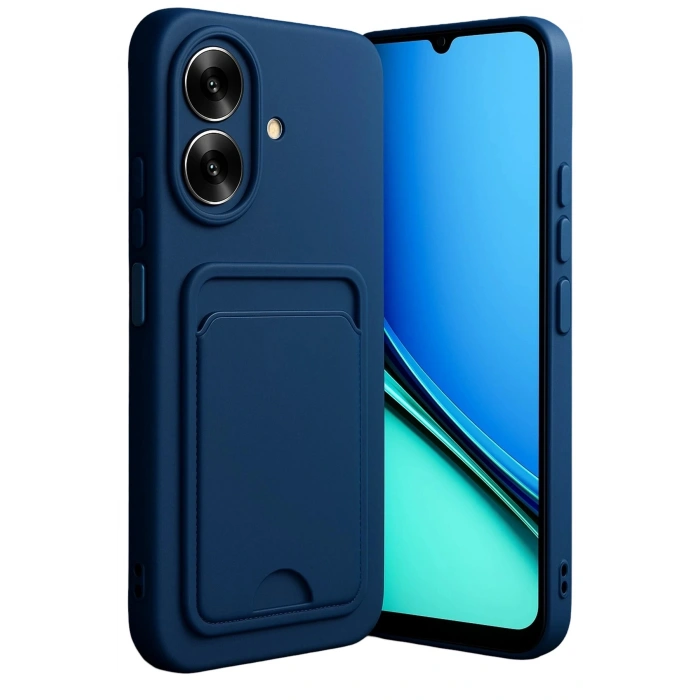 Durukar®  Realme Note 60 Kelvin Kartvizitli Silikon - Lacivert