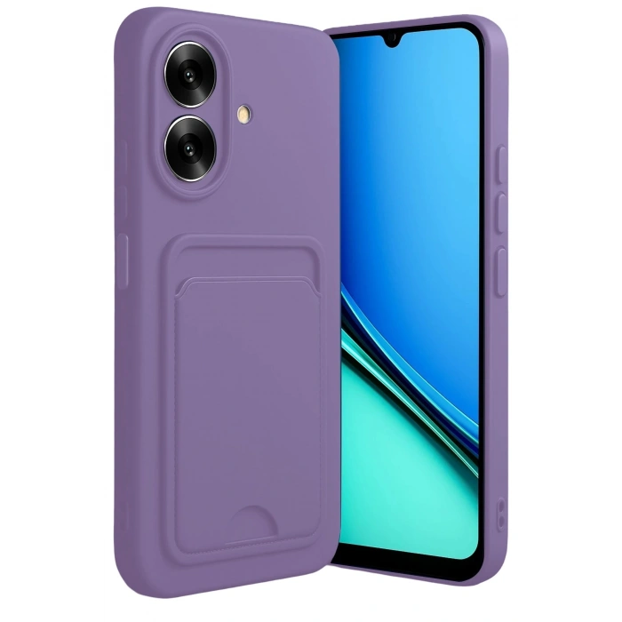 Durukar®  Realme Note 60 Kelvin Kartvizitli Silikon - Lila