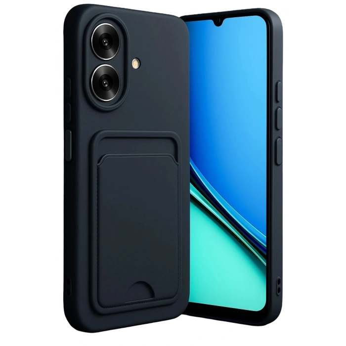 Durukar®  Realme Note 60 Kelvin Kartvizitli Silikon - Siyah