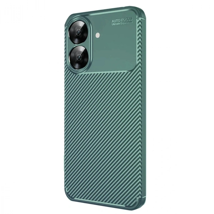 Durukar®  Realme Note 60 Kılıf Auto Focus Karbon Kapak - Koyu Yeşil