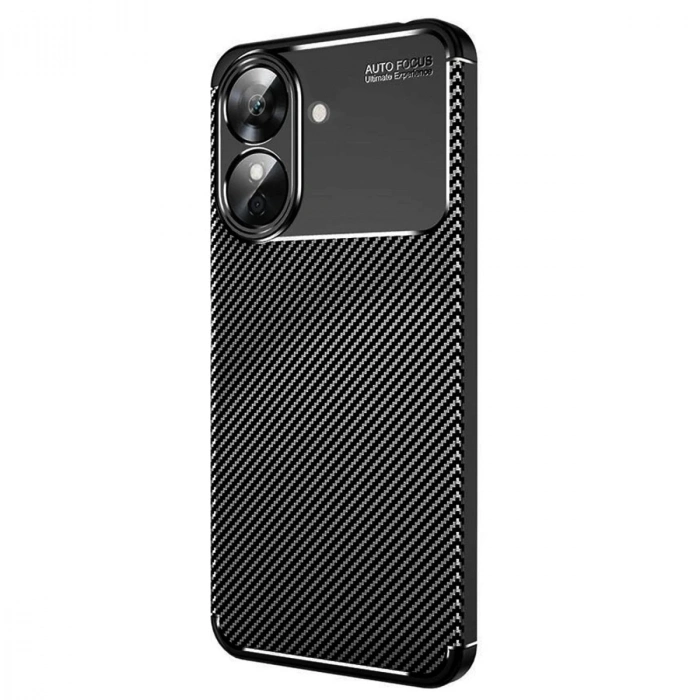 Durukar®  Realme Note 60 Kılıf Auto Focus Karbon Kapak - Siyah