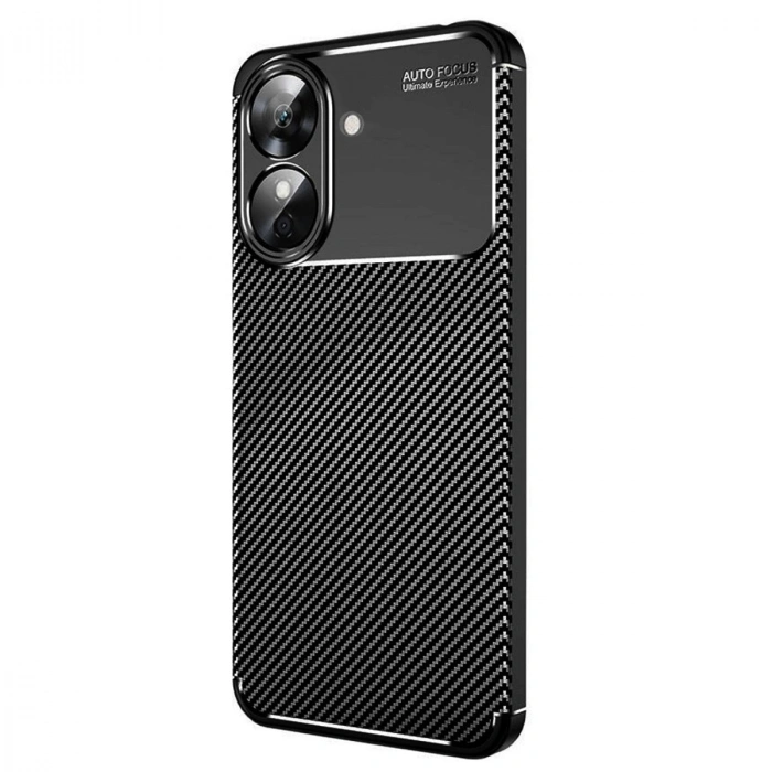 Durukar®  Realme Note 60 Kılıf Auto Focus Karbon Kapak - Siyah